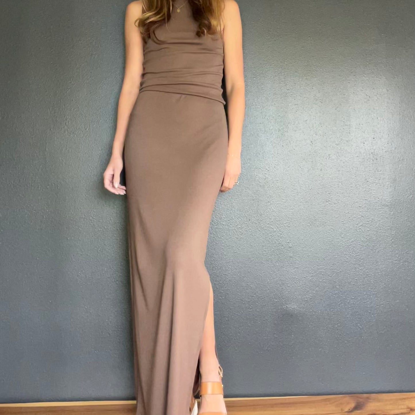 Rib Midi Skirt
