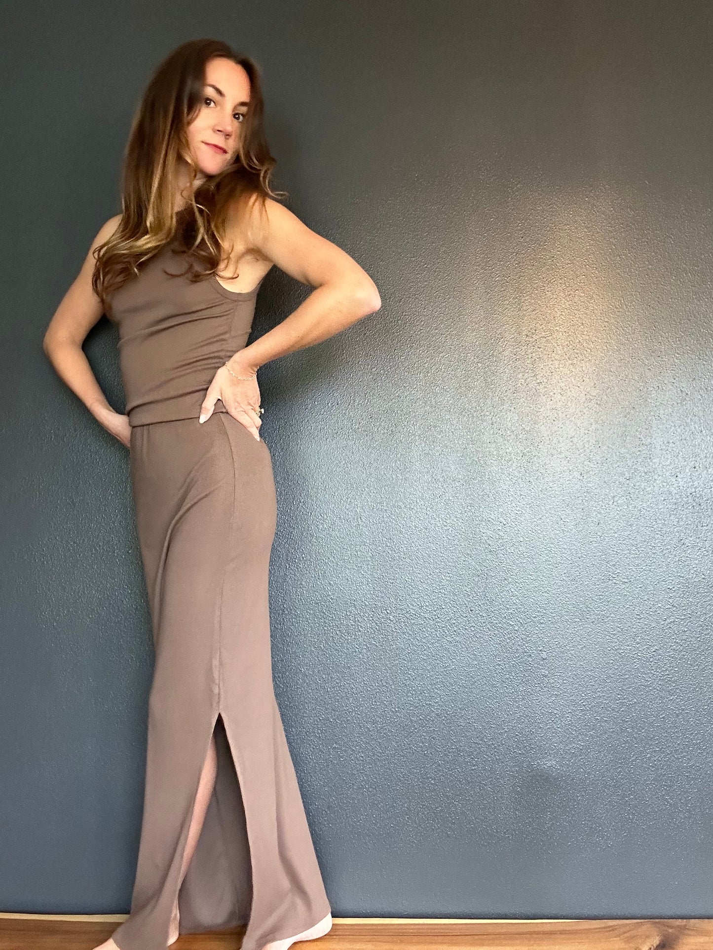 Rib Midi Skirt