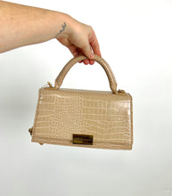 Croco Top Handle Bag