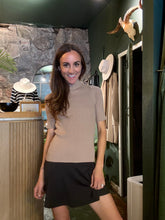 Short Sleeved Mock Neck Top