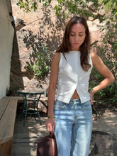 Ribbed Button Tank Top