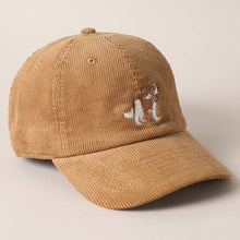 Cavalier King Embroidered Corduroy Baseball Hat