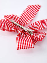 Plaid Girls Hairpin Bow