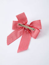 Plaid Girls Hairpin Bow