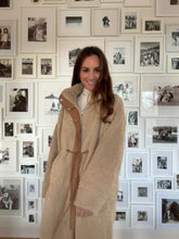Faux Shearling Drawstring Coat