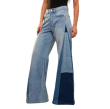 High Rise Color Block Jeans