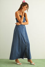 Button Front Tencel Maxi Dress