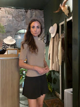 Short Sleeved Mock Neck Top