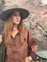 Faux Suede Eyelet Top