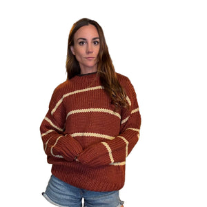 Chunky Knit Stipped Sweater