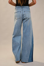 High Rise Color Block Jeans
