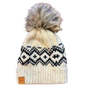 Speckled Pattern Pom Hat
