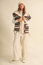 Striped Plush Fleece Vest