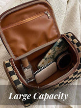 Checkered Cosmetics Bag