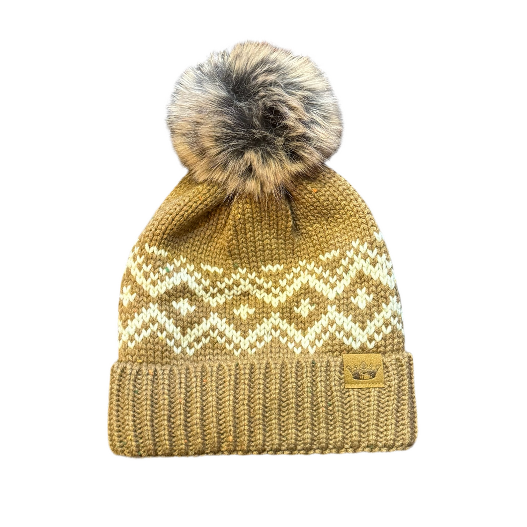 Speckled Pattern Pom Hat