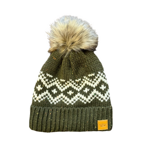 Speckled Pattern Pom Hat