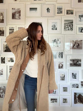 Faux Shearling Drawstring Coat