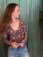 Floral Tie Front Top