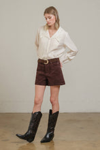 Suede High-Rise Shorts