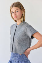 Short Sleeve Knit Cardigan