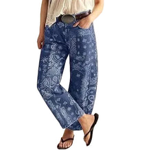 Denim Western Vintage Paisley Print Jeans