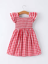 Plaid Smocked Ruffle Dress