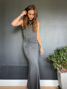 Time Alone Side Ruched Maxi Dress