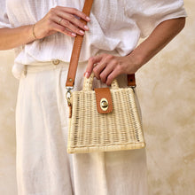 Ivory Rattan Petite Handbag