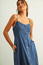 Button Front Tencel Maxi Dress