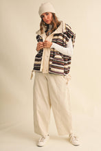 Striped Plush Fleece Vest
