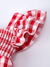 Plaid Smocked Ruffle Romper