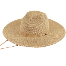 Wide Brim Chin Strap Fedora