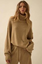 Exposed-Seam Mock-Neck Sweater