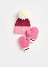 Baby Two-Tone Beanie - Burgundy & Pink