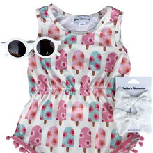 Dillon Pom Pom Romper - Floral Pop