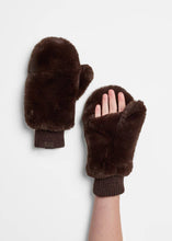 Faux Fur Mittens - Chocolate