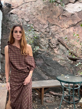 Asymmetric Plaid Top + Skirt Set