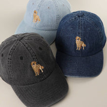 Golden Retriever Embroidered Denim Baseball Hat