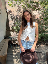 Ribbed Button Tank Top