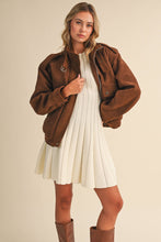Suede Bomber Jacket