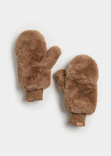 Faux Fur Mittens - Taupe