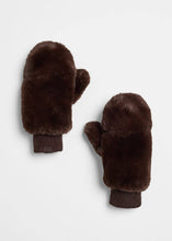 Faux Fur Mittens - Chocolate