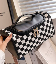 Checkered Cosmetics Bag