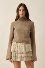 Solid Knit Bell Sleeve Sweater