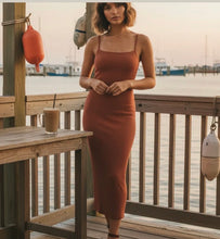 Soft Cedar Knit Midi Dress