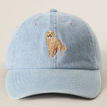 Golden Retriever Embroidered Denim Baseball Hat