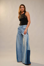 High Rise Color Block Jeans