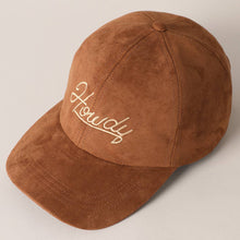 “Howdy” Suede Baseball Cap