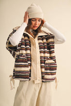 Striped Plush Fleece Vest