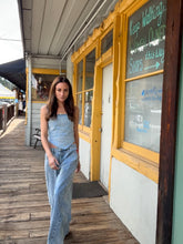 Embroidered Denim Pant